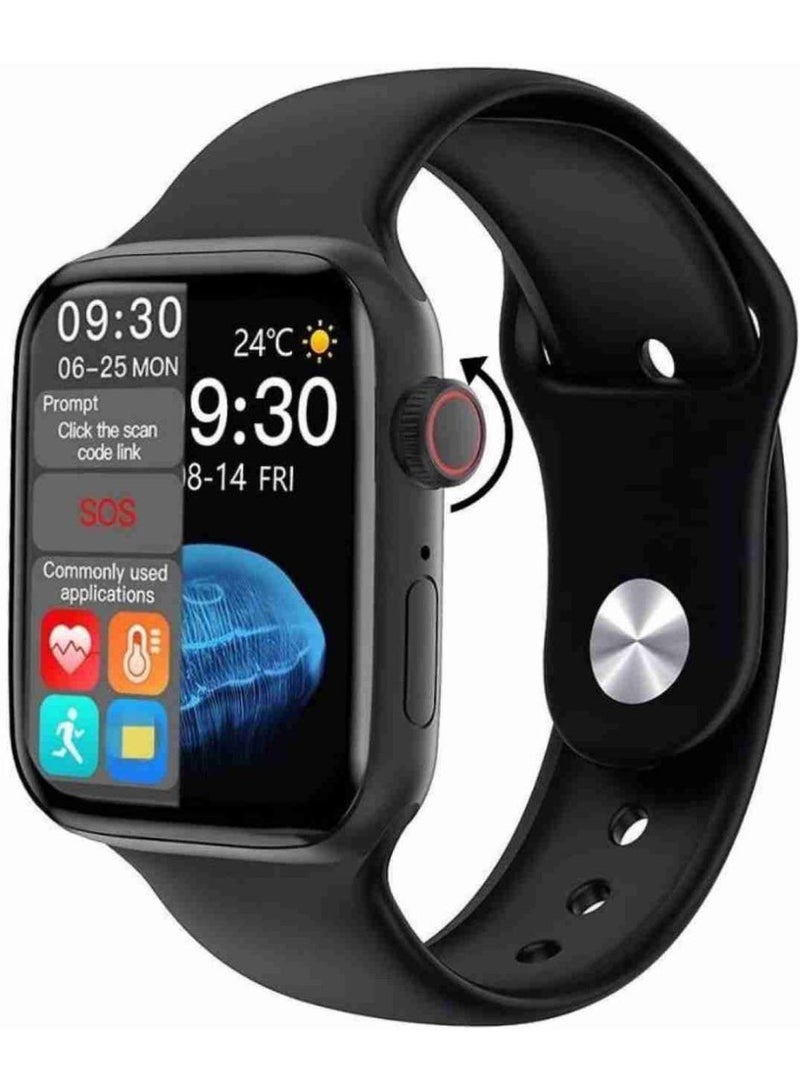 ساعة ذكية 10 مع حزام سيليكون وشحن لاسلكي عالية الدقة تعمل باللمس - Image 3